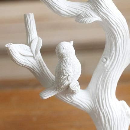 Zamtac chinês três pássaros imitação de madeira resina resina caneta pássaros criativos em joias de árvores Rack de casamento Ornamentos