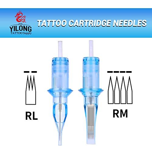 Kit de tatuagem, kit de caneta de tatuagem de yilong para iniciantes, fone de alimentação de máquina de tatuagem rotativa