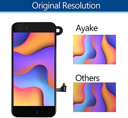 Ayake para iPhone 8 Plus Substituição de tela com botão home, Digitalizador de exibição de toque LCD de montagem completa com