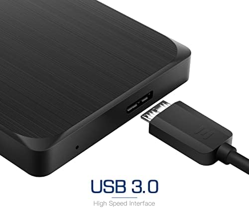 Unionine 320 GB de disco rígido externo USB3.0 Armazenamento portátil de HDD compatível para PC, Mac, PS4, Xbox, Bag de armazenamento