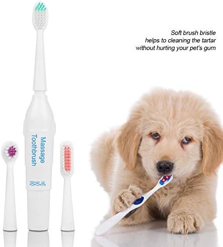 Escova de dentes de estimação de topincn, escova de dente de cachorro pincel macio de dentes de pet de dentes para animais