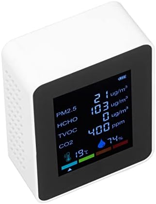 Monitor de CO2, tela de cor inteligente de calibração automática de carregamento USB Testador multifuncional de temperatura e umidade