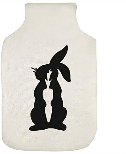Azeeda 'Rabbit & Carrot Silhouette' Hot Water Bottle Bottle