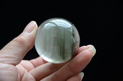 Real Tibete Himalaia Alta Altitude Verde Clear Phantom Crystal Quartz Ball Sphere Orb 1,69 polegadas Reiki Cura de Reiki