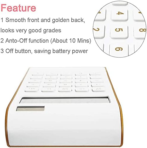 Calculadora sxnbh slim elegante design de design eletrônico doméstico calculadora de desktop dupla alimentação energia solar 10 dígitos inclinados