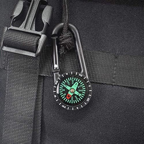 Azeeda 'Wolf Face' Compass Keyring