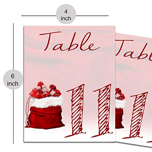 Número de mesa de papel decorativo de Natal, festa de casamento Placecard Matte Shep Party Mesa Decor - Peach