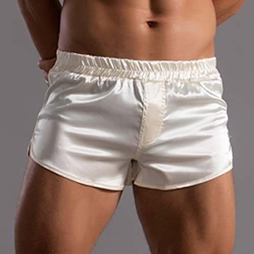 BMISEGM Mens boxers roupas íntimas masculino de verão calça de cor sólida banda elástica solta esportes casuais rápidos