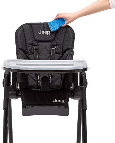 Jeep Classic Convertible 2 em 1 Cadeira alta para bebês e crianças pequenas com altura ajustável, reclinamento e apoio