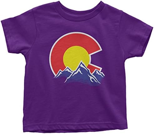 T-shirt de threadrock infantil colorado montanhas de montanha
