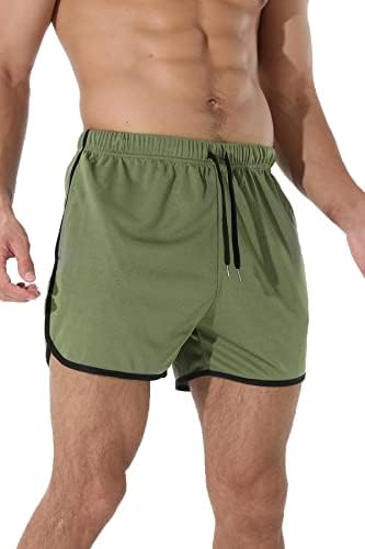 Suwangi Men's Running Shorts 3 polegadas de short atlético seco rápido para homens, respirando shorts de ginástica de exercícios