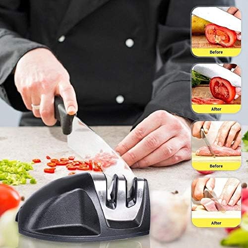 Aparecedor da faca xxwddp afiadores de faca 2 estágios de fases de cozinha de cozinha Profissional afia -se as facas de griã de
