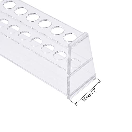 uxcell acrílico tolo de teste de suporte de laboratório rack 12 poços para tubos de centrífuga de 10 ml