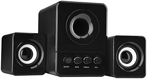 Archuu Combination Speaker, Mini USB 2.1 Wired Speaker, Bass Music Player Subwoofer, para celular/laptop/computador