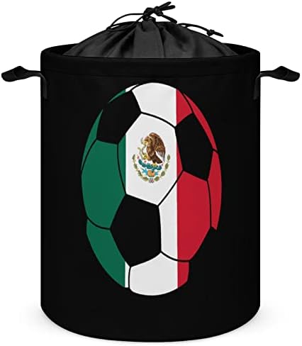 México futebol dobrável cesta de lavanderia grande cesto de lavanderia cesto de armazenamento de armazenamento de