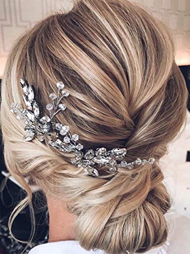 UniCra Cabelo Cabelo Cabelo Conjunto de jóias Acessórios para cabelos de casamento decorativos Para noivas e damas de honra Pacote de 2