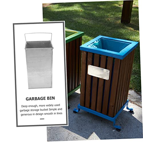 Lixo de metal de cesto de escritório zerodeko lixo lixo ao ar livre pode lixo de lixo de lixo de metal lixo de cesta de
