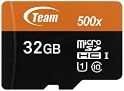 Equipe 32 GB MicrosDXC UHS-I/U1 Classe 10 Cartão de memória com adaptador, acelerar até 80 MB/s
