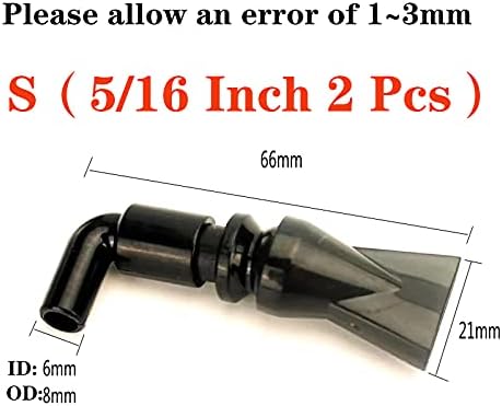 Ainda acordado 2 PCs Bocadas de pato aquário da bomba de aquário, encaixe de tubo de retorno de saída de água, bico de pato de pato de pato de peixe bico de pato aquário de pato, tubo de água 8 mm/5/16 polegadas