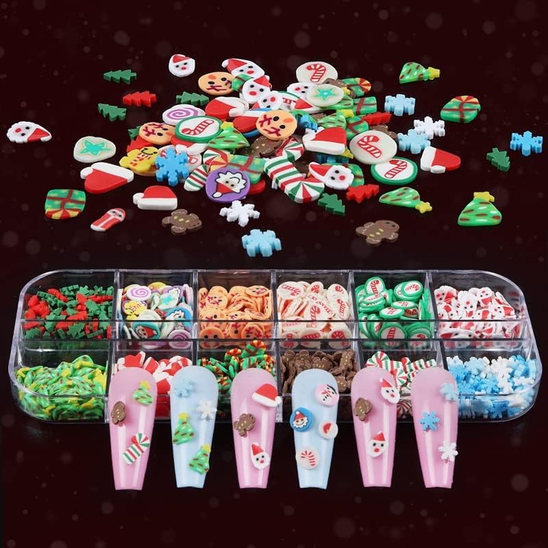 12 grades de Natal Decorações de arte de negra Candy de floco de neve Papai Noel