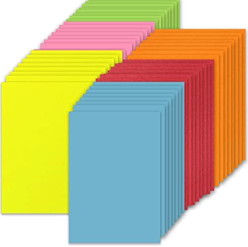 Cartões de nota variados em branco - 6 colorido cartão de sortimento brilhante - Feito nos EUA - Ótimo para a sala de aula, cartões de flash, estudos e muito mais!