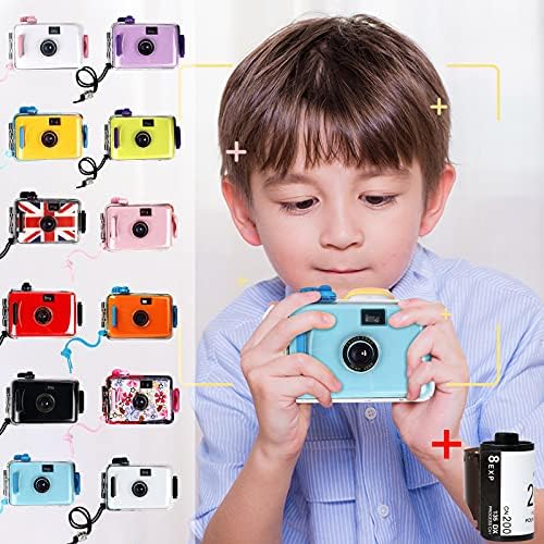 Yiisu T559H4 Retro 35mm Manual de filmes descartáveis ​​Manual de câmeras ópticas Câmera de crianças Presentes infantis