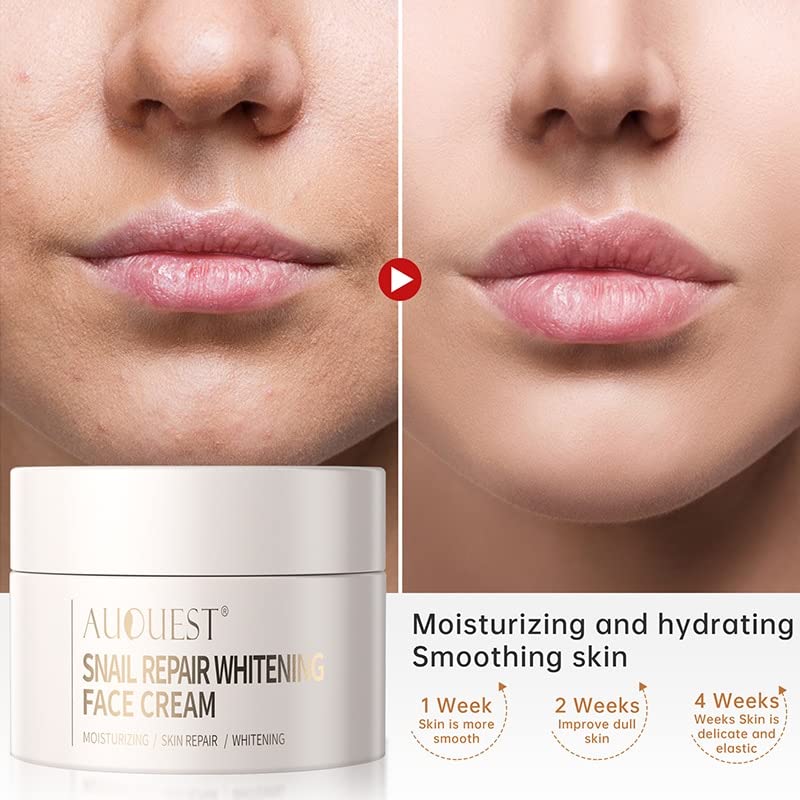 Skinge Snail Whitening Cream Face Skin Care Reparando manchas faciais Montos hidratantes Creme de colágeno para mulheres 30g