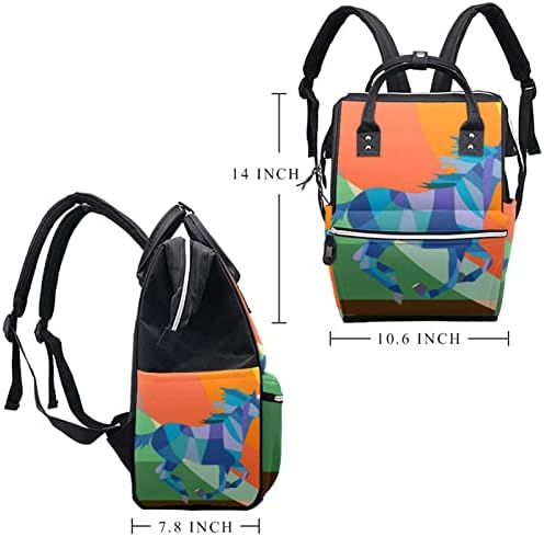 Mochila de fraldas de fraldas de arte da cor da felicidade com sacolas trocas para meninas meninas meninas mamãe bolsa