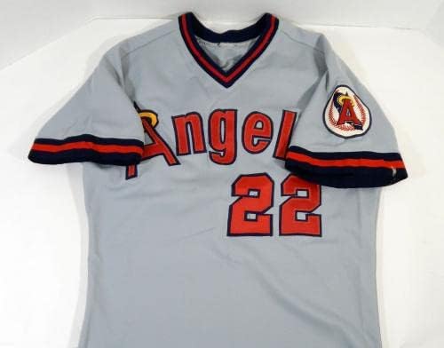 1984 California Angels Dick Schofield 22 Game usou Grey Jersey DP17532 - Jerseys MLB usada para jogo MLB