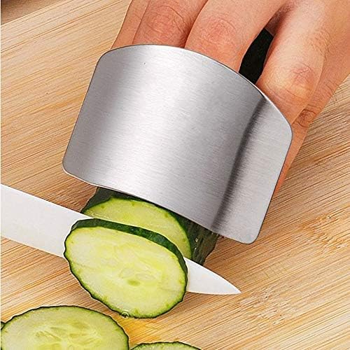 Protetor de dedo de dedo da ferramenta de cozinha de zocone 2 PCS para cortar a aço inoxidável Evite machucar ao cortar e cortar a cozinha