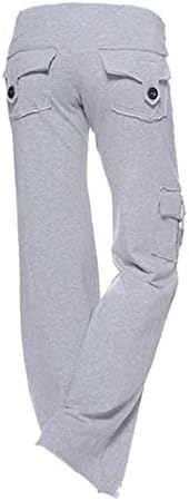 Calça de carga Mulheres, calças de carga folgada de cintura alta para mulheres, calças de perna larga reta de pernas retas y2k