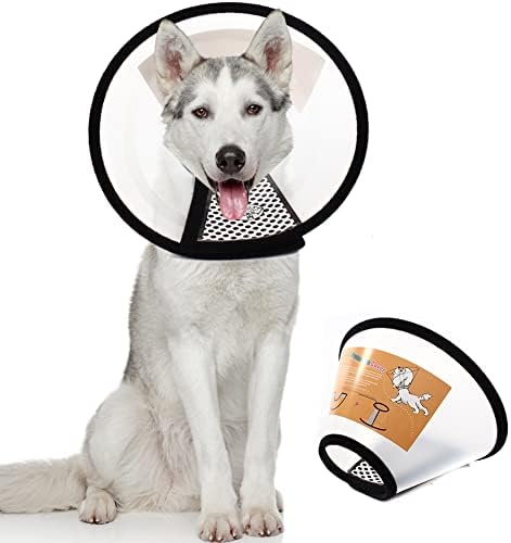 Qiyadin plástico colarinhos de recuperação de animais de estimação e cones para cães e gatos após a cirurgia cone de