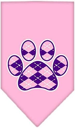 Mirage Pet Products Argyle Paw Purple Screen Imprima bandana para animais de estimação, grande, azul marinho