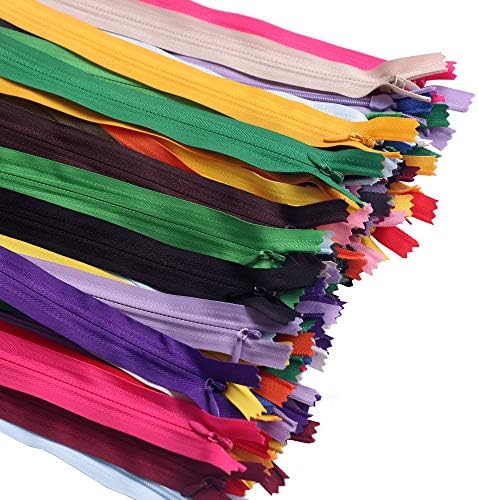 Yaka 60pcs nylon zippers invisíveis alfaiate ferramentas de costura acessórios de vestuário 9 polegadas zíperes invisíveis 20 cores