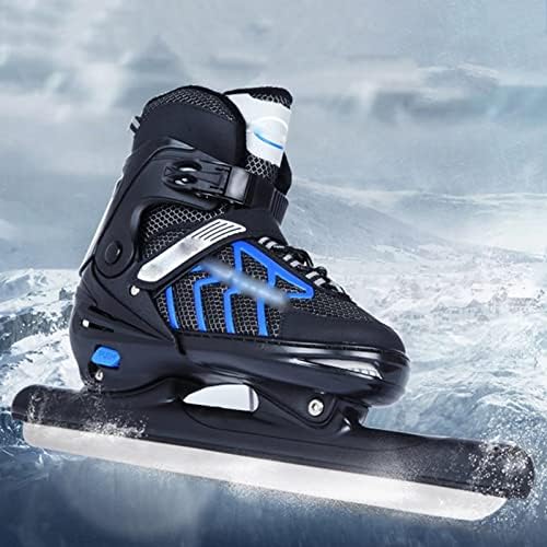 Patins de gelo de velocidade curta - sapatos de patinação profissional para adultos de veludo quente de hóquei de hóquei