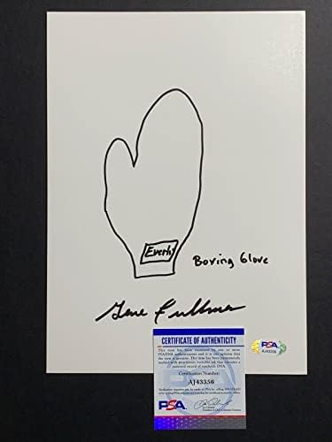 Gene Fullmer assinado Autograph Boxing Glove Sketch PSA DNA AJ43356 - Luvas de boxe autografadas