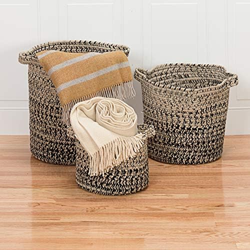 Colonial Mills Monet ombre Basket, 12 x12 x10 , areia e preto