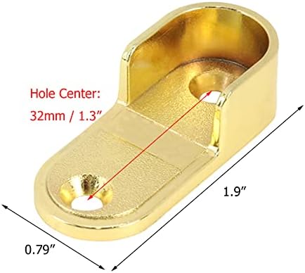 Coshar 20pcs oval de armário suportes de extremidade, suportes de haste de guarda