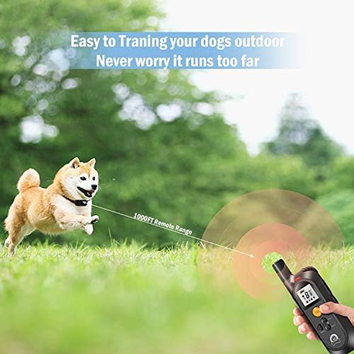 Collar de treinamento de cães Styleagal, colar de choque de cachorro com modos de treinamento remoto e 4 choque de