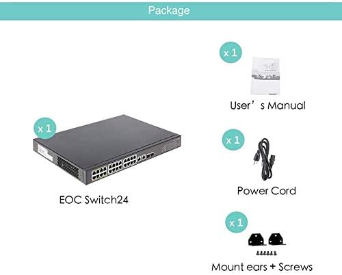 LINOVISION Industrial Managed 24 Port Poe & EOC Hybrid Epoe Switch com Ethernet sobre Coaxial Tecnologia Orçamento