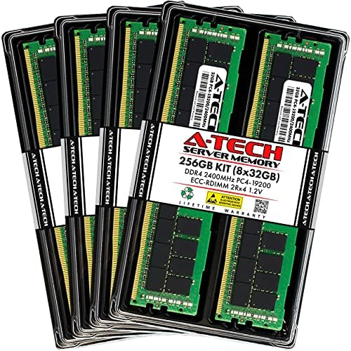 A-Tech 256GB Kit Memory RAM para Supermicro X10DRFF-IG-DDR4 2400MHz PC4-19200 ECC RDIMM RDIMM 2RX4 1.2V-Servidor