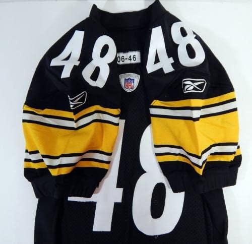 2006 Pittsburgh Steelers 48 Jogo emitido Black Jersey 46 DP21192 - Jerseys de jogo NFL não assinado usada