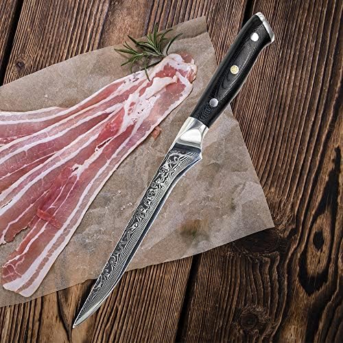 Conjunto de facas de faca, Facas de cozinha de Damasco 6pcs Chef Knife Set Professional Japão Japão Sankotu Faca Cleaver Bone Knives Utilitário Paring Knife Kitchen Kitch