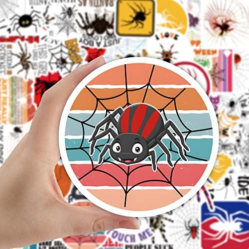 Adesivos de aranha | 60pcs Vinil impermeável Detono fofo animal aracnídeo Spider Spider adesivos para crianças, adolescentes,