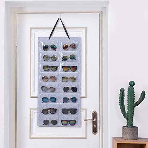 Lolalet Sunglasses Storage Organizador, pendurar os óculos de bolso da parede do porta