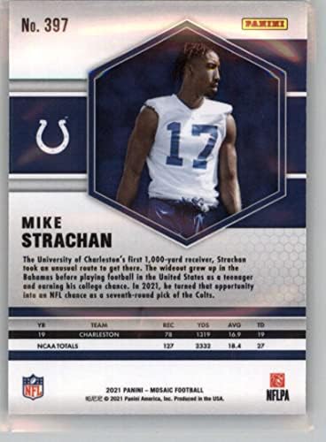 2021 Panini Mosaic 397 Mike Strachan RC Rookie Indianapolis Colts NFL Football Trading Card