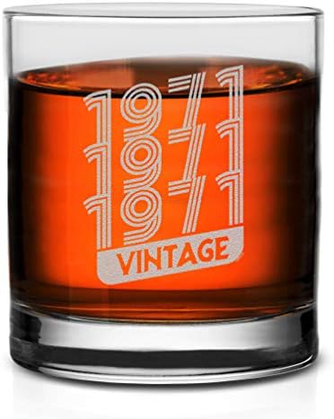 Veracco 1971 1971 1971 Vintage 50 anos Glass de uísque engraçado para alguém que adora beber favores de festa de presente de quinto aniversário