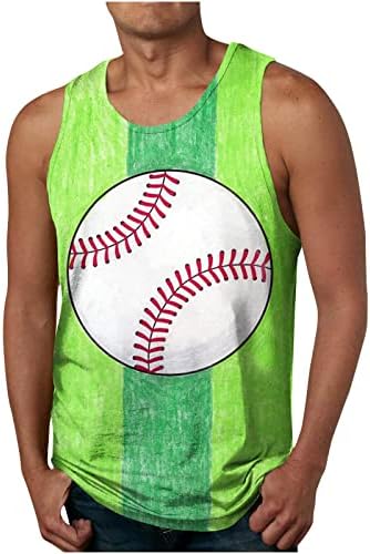 Tanque de roupas de banho masculina de kbndieu tops de beisebol masculino de beisebol ao ar livre coletes de ginástica de ginástica