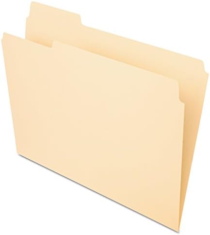 Pastas de arquivo pendaflex, tamanho da letra, manila, 1/3 corte, posição esquerda, 100/bx