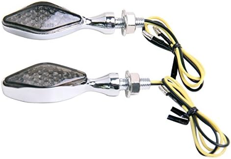 Motortogo Chrome Short Mini LED Turn Signal Lights Indicadores Blinkers compatíveis para 1998 Buell Lightning